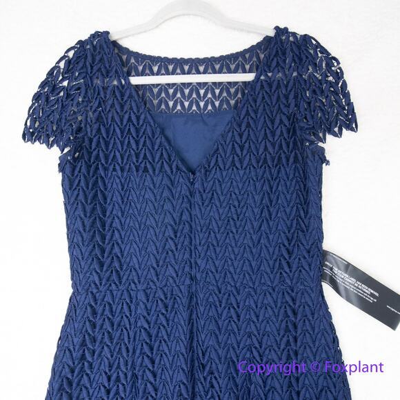 New! Kay Unger Tatum Dress in midnight navy‎ blue, size 10 - Picture 10 of 16